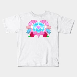 DiceHeart - Trans Banner, Light Blue Dice Kids T-Shirt